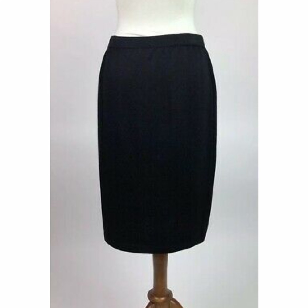 St John Basics black knit pencil skirt size 12